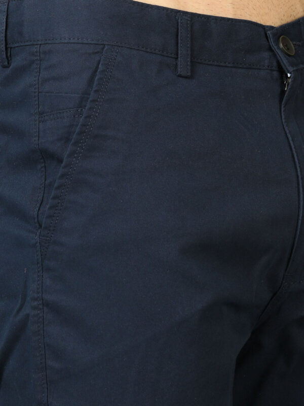 Classic Navy Blue Chino Shorts - Image 5