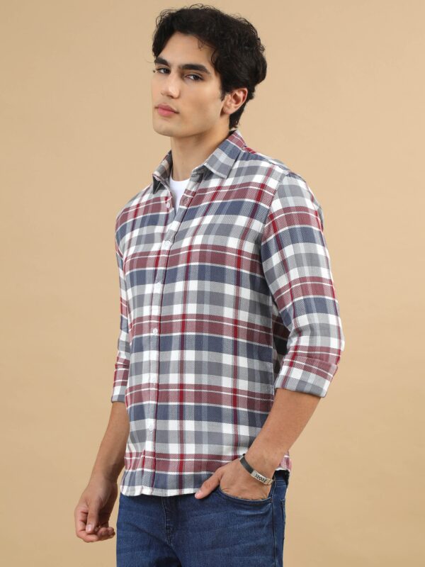Imperial Red Classic Checks Shirt - Image 3