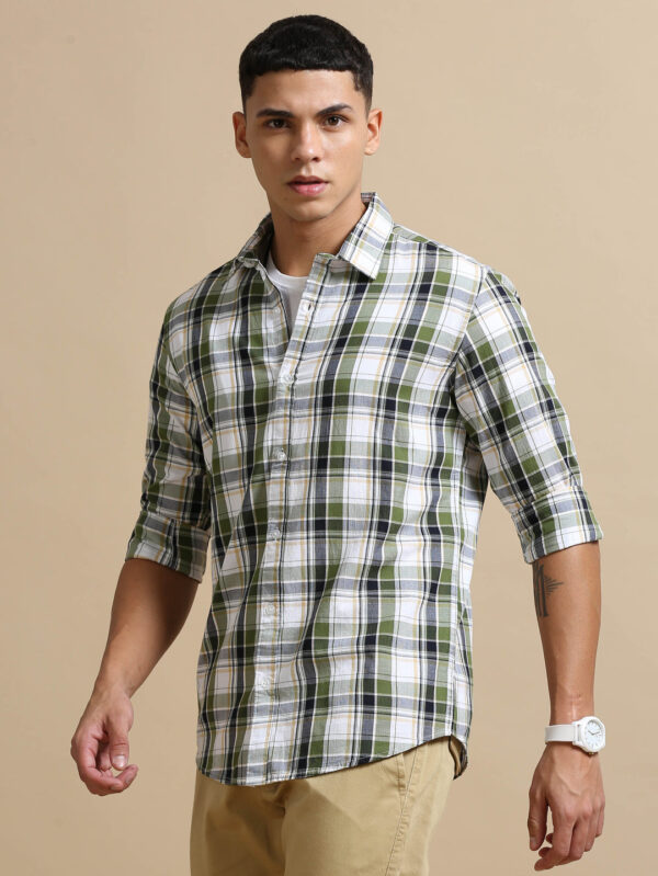 Cannon Green Checks Shirt - Image 3