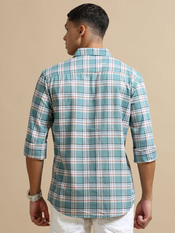 Blezza Tiffany Blue Checks Shirt - Image 4
