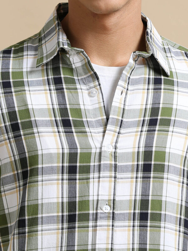 Cannon Green Checks Shirt - Image 5
