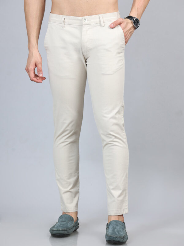 Fringe Cream Solid Chinos - Image 2