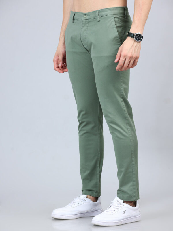 Fringe Sage Green Solid Chinos - Image 3