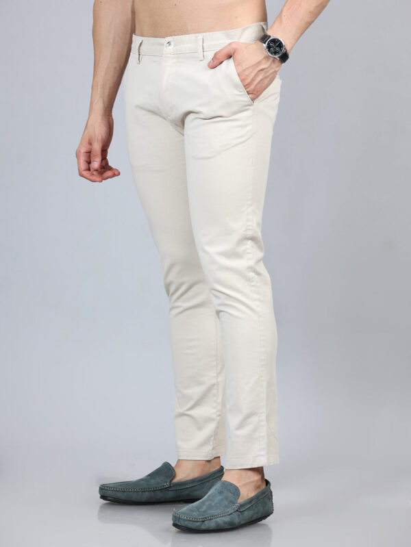 Fringe Cream Solid Chinos - Image 3