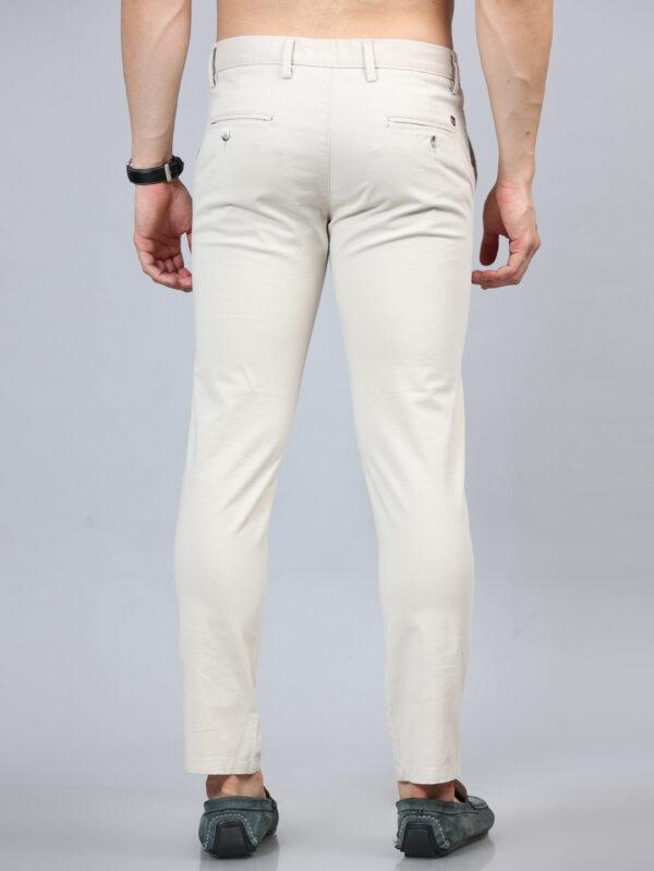 Fringe Cream Solid Chinos - Image 4