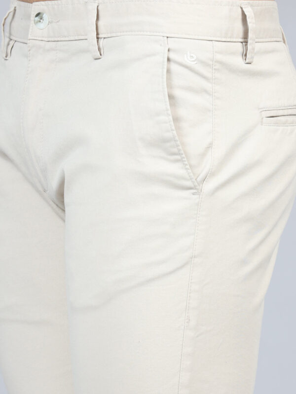 Fringe Cream Solid Chinos - Image 5