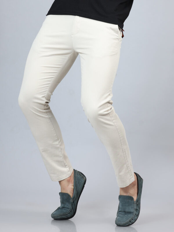 Fringe Cream Solid Chinos