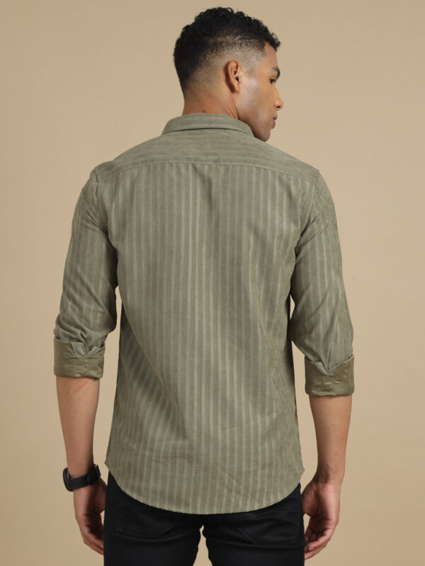 Moss Green Solid Harring Shirt - Image 4