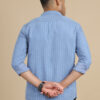 Spruce Blue Solid Harring Bone Shirt - Image 4