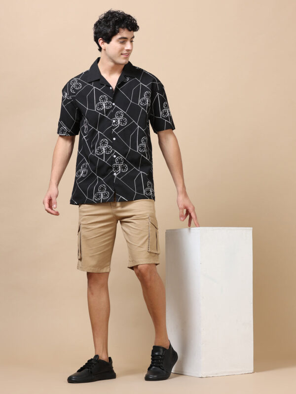 Circling Star Black Embroidery Shirt - Image 6