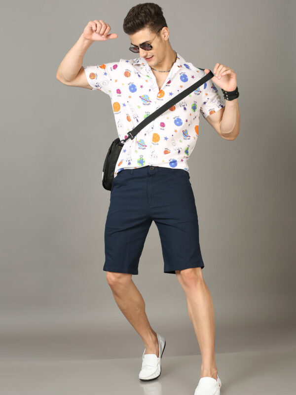 Classic Navy Blue Chino Shorts - Image 6